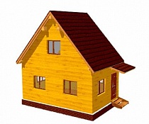 Проект дома  из дерева бесплатно, размер 4х6 построить, купить, заказать проект "YAR №4-Д".